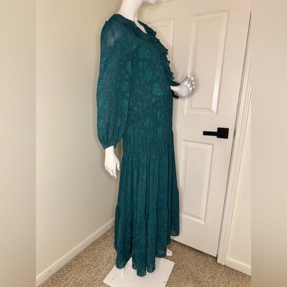 Zara Elegant Teal Maxi Dress Size XS.  #55 - Picture 10 of 15
